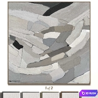 Plaster two square photo frames R-54