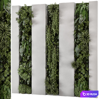 Indoor Wall Vertical Garden in Concrete Base - Set 930