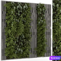 Indoor Wall Vertical Garden in Wooden Base - Set 864