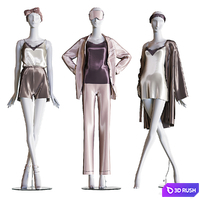 Set of female home clothes on mannequins
