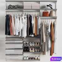 Wardrobe, wall module, dresses, clothes 4