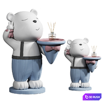 Bear ornaments ceramic ornaments shelf tray