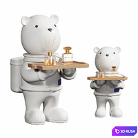 Space bear ornaments ceramic