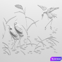 Bas-relief of a Heron