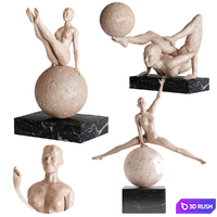 Human Sculptures 12(Girls With Balls)