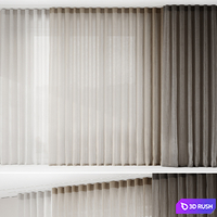 Fine linen curtains on the ceiling cornice