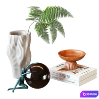 Vase and Plant Decorative Set &small sculpture