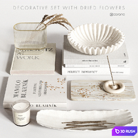 Decorative Set with Dried Flowers