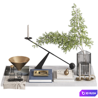 Decorative set by MENU SPACE with pine branches
