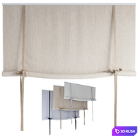 Roman Curtains 194 | Roll-up Curtain | Roller blind with bows
