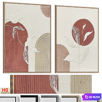 Wabi-Sabi Relief Plaster Wall Art C-916