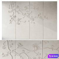 Japandi Floral Wall Panels