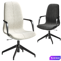 Conference chair with armrests Gunnared dark gray black