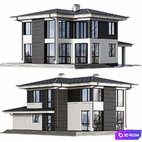 Two-storey cottage with panoramic windows