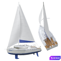 White sailing yacht