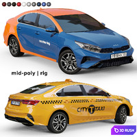 Medium polygonal car Kia Cerato 2022
