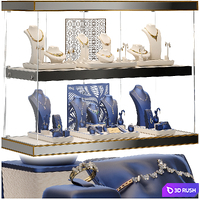 Jewelry showcase for a store 2. Jewelry stand. Display