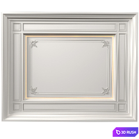 Art Deco coffered illuminated ceiling.Modern coffered illuminated ceiling