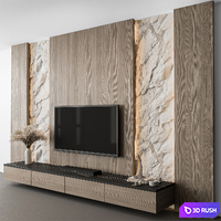 TV Wall Cliff and Wood - Set 98