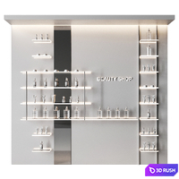 Glowing shelves for a cosmetics store