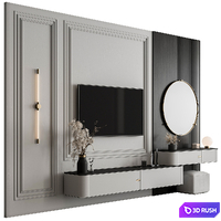TV Wall Black and White - Set 124