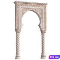 Arch in oriental style.Arabian arch.Moroccan arc.Arabic Door Portal.Entryway