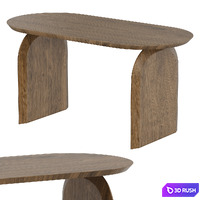Japandi solid wood dining table