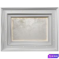 Art Deco coffered illuminated ceiling.Modern coffered illuminated ceiling