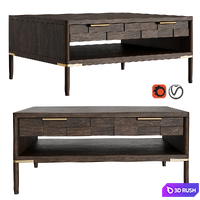 Coffee table with 2 drawers Textures