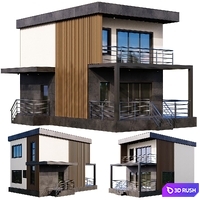 Modern house with terrace and balcony