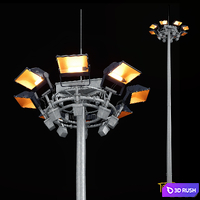Mast with mobile crown + Spotlight Jupiter