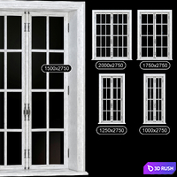 PART_1 COLLECTION FRENCH WINDOWS 1000-2000 mm (V-ray_Corona)