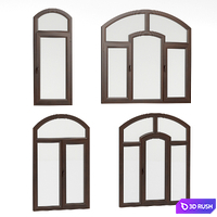 Semi-arched plastic windows