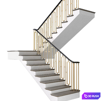 Modern staircase in Art Deco style.
