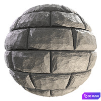 Wall of white wild stone material