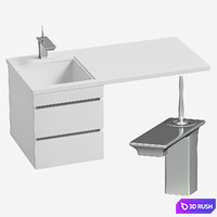 Sink over washing machine with cabinet SANTA 100