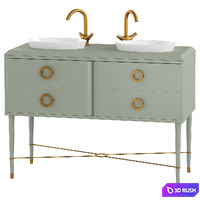 Mia Italia Size 59 Inch Soho 04 Luxury Double Bathroom Vanity Color Polish Ivory