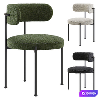 INESSE BOUCLE DINING CHAIR-CB2