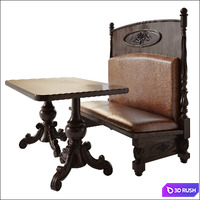 Furniture for a restaurant with thread elements