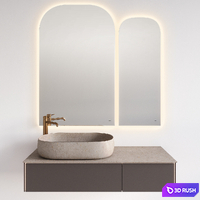 Sink with MAGICA cabinet, VETRATA mirror and ETERNA mixer, Kerama Marazzi