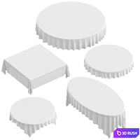 Set of tablecloths for round and square tables