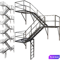 Outdoor Fire Ladder (Low poly)