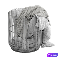 Westelm Metal basket with blanket