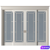 Interior sliding doors in classic style. French Art Deco Sliding Folding Modern Doors Glass