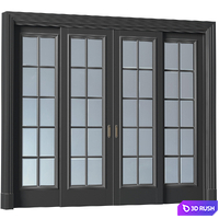 Interior sliding doors in classic style. French Art Deco Sliding Folding Modern Doors Glass