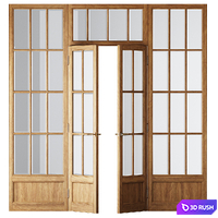 Classical Wooden Glass Partition