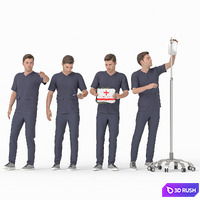 Nurse Man in 04 poses