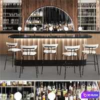 Pub in classic style with a collection of strong alcohol. Alcohol