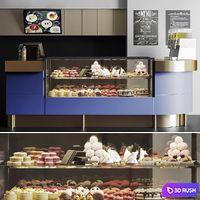 Confectionery shop with desserts and sweets 4. Cafe