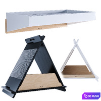 House and bed for a cat